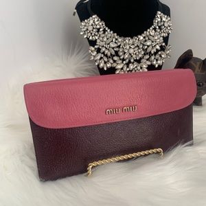 Authentic Used Miu Miu Long Wallet